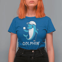 Golphin Dolphin Pun T Shirt For Women Funny Golf Gift - Wonder Print Shop