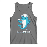 Golphin Dolphin Pun Tank Top Funny Golf Gift - Wonder Print Shop