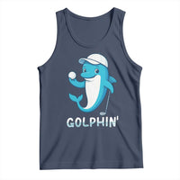 Golphin Dolphin Pun Tank Top Funny Golf Gift - Wonder Print Shop