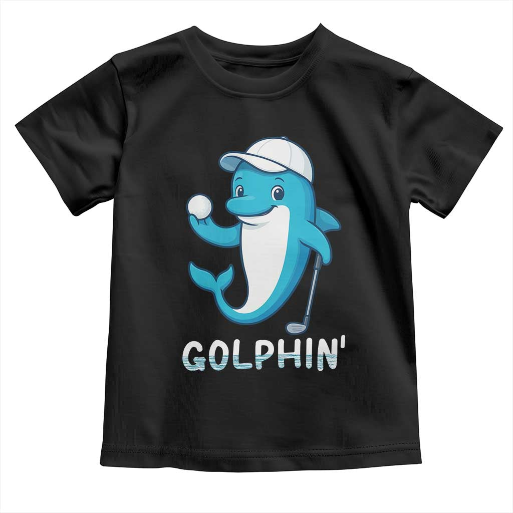 Golphin Dolphin Pun Toddler T Shirt Funny Golf Gift - Wonder Print Shop