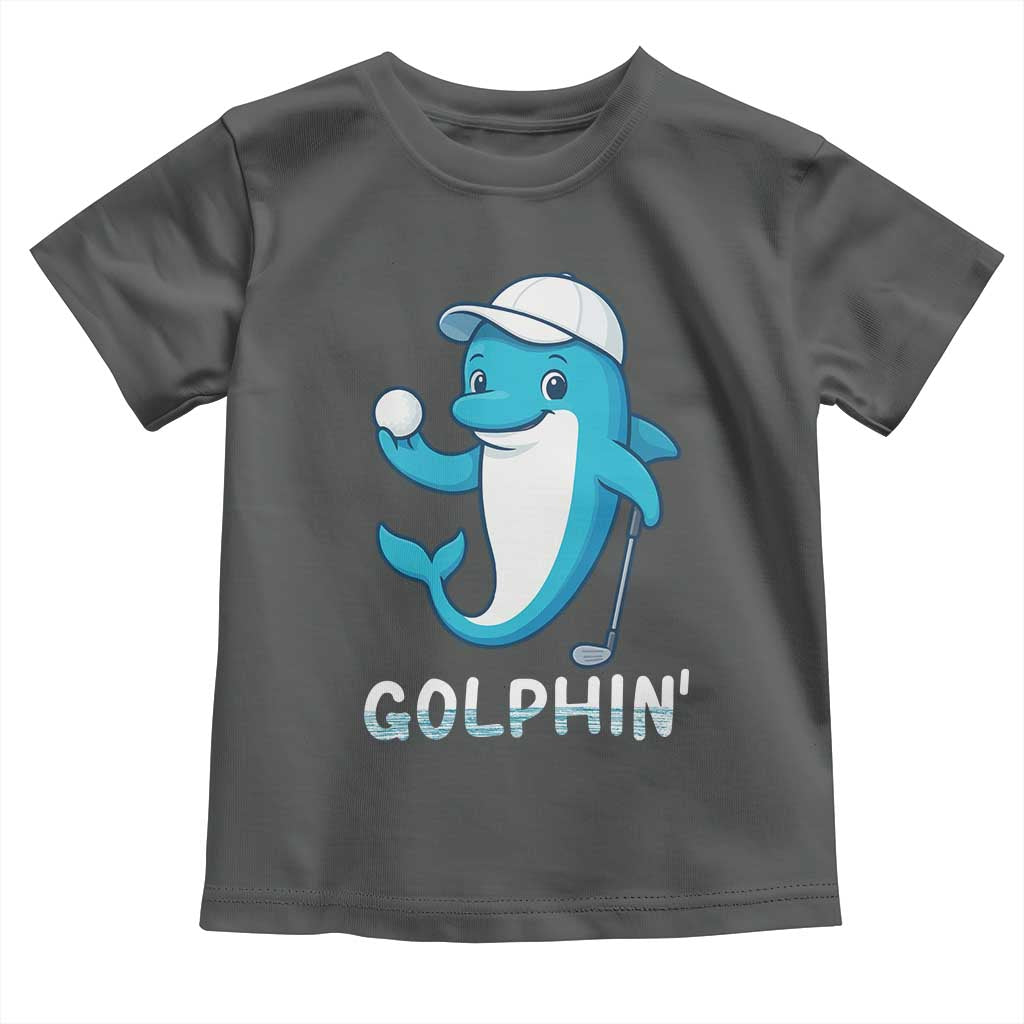 Golphin Dolphin Pun Toddler T Shirt Funny Golf Gift - Wonder Print Shop