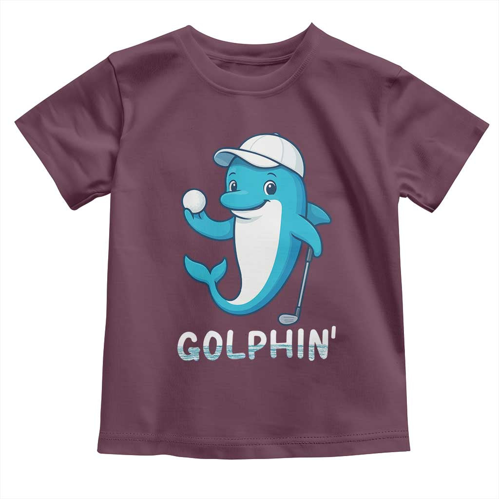 Golphin Dolphin Pun Toddler T Shirt Funny Golf Gift - Wonder Print Shop