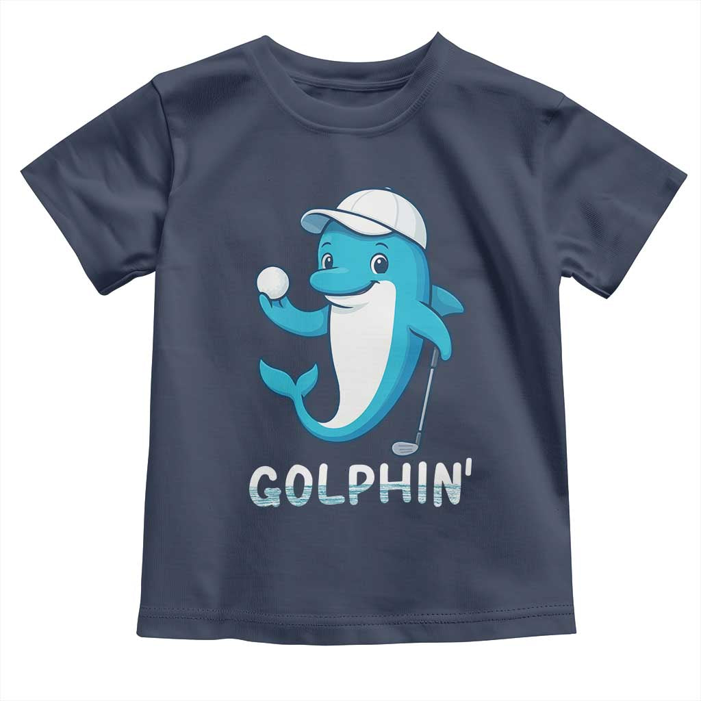 Golphin Dolphin Pun Toddler T Shirt Funny Golf Gift - Wonder Print Shop