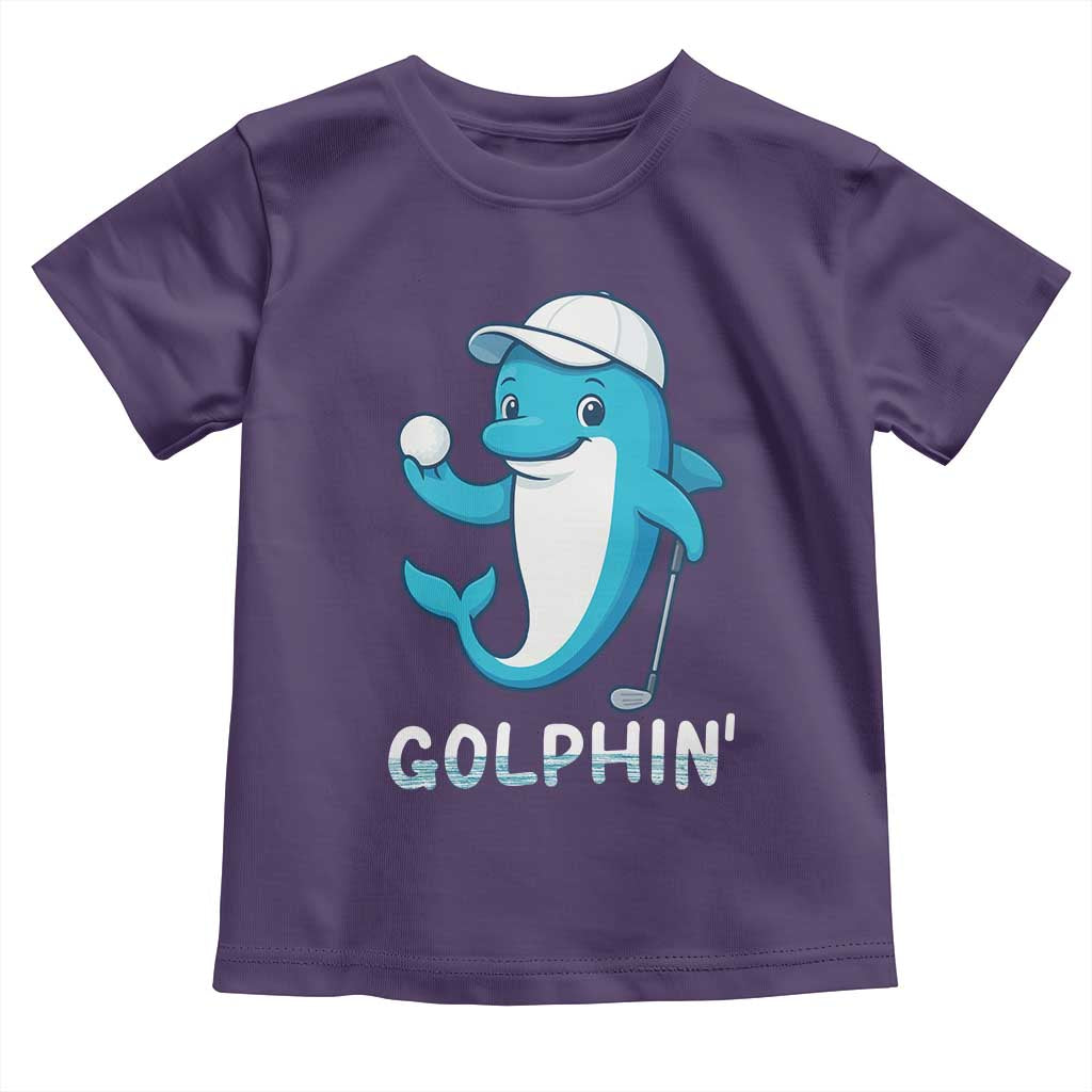 Golphin Dolphin Pun Toddler T Shirt Funny Golf Gift - Wonder Print Shop