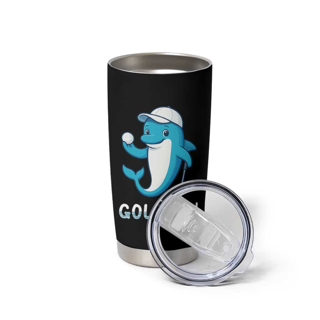 Golphin Dolphin Pun Tumbler Cup Funny Golf Gift - Wonder Print Shop