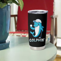 Golphin Dolphin Pun Tumbler Cup Funny Golf Gift - Wonder Print Shop
