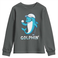 Golphin Dolphin Pun Youth Sweatshirt Funny Golf Gift - Wonder Print Shop