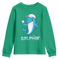 Golphin Dolphin Pun Youth Sweatshirt Funny Golf Gift - Wonder Print Shop