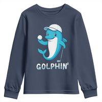 Golphin Dolphin Pun Youth Sweatshirt Funny Golf Gift - Wonder Print Shop