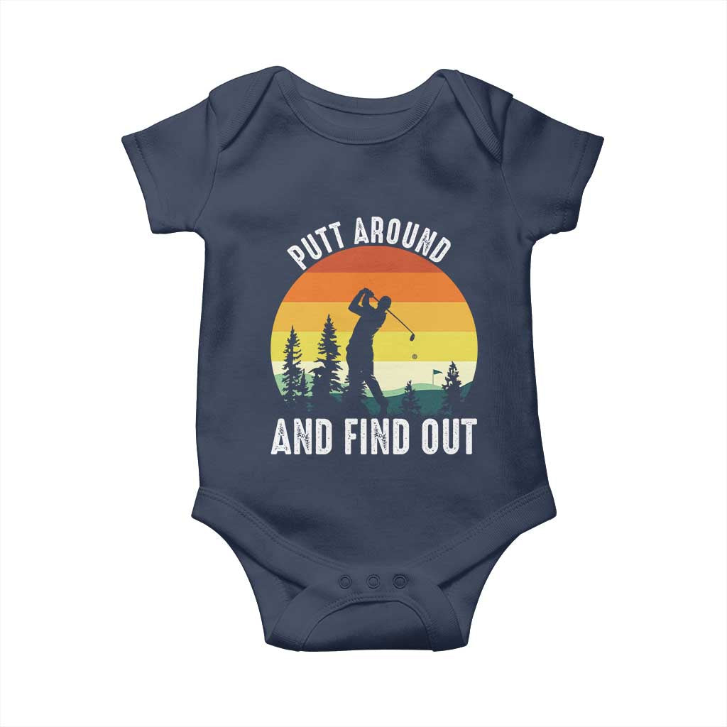 Funny Golf Quote Baby Onesie Putt Around And Find Out - Wonder Print Shop