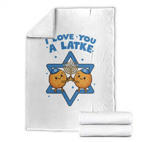 Funny Hanukkah Throw Blanket I Love You A Latke Gift - Wonder Print Shop