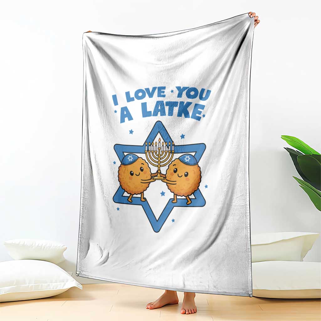 Funny Hanukkah Throw Blanket I Love You A Latke Gift - Wonder Print Shop