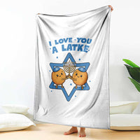 Funny Hanukkah Throw Blanket I Love You A Latke Gift - Wonder Print Shop