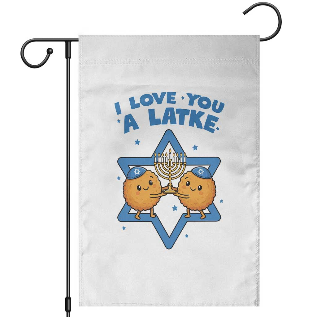 Funny Hanukkah Garden Flag I Love You A Latke Gift - Wonder Print Shop