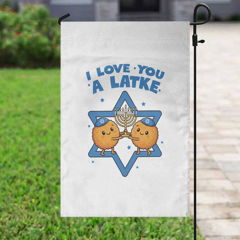 Funny Hanukkah Garden Flag I Love You A Latke Gift - Wonder Print Shop