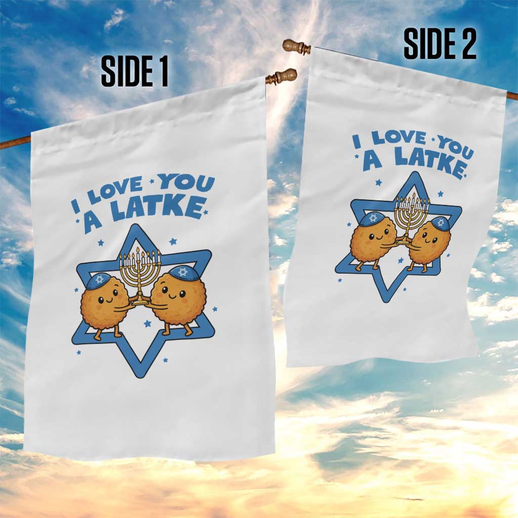 Funny Hanukkah Garden Flag I Love You A Latke Gift - Wonder Print Shop