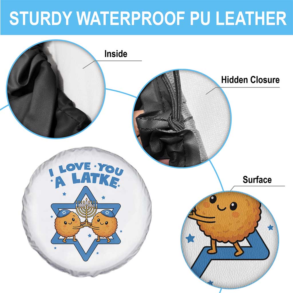 Funny Hanukkah Spare Tire Cover I Love You A Latke Gift - Wonder Print Shop