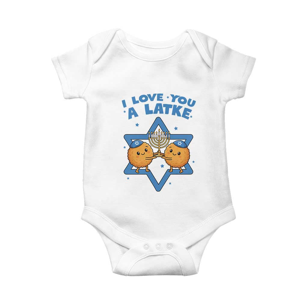 Funny Hanukkah Baby Onesie I Love You A Latke Gift - Wonder Print Shop