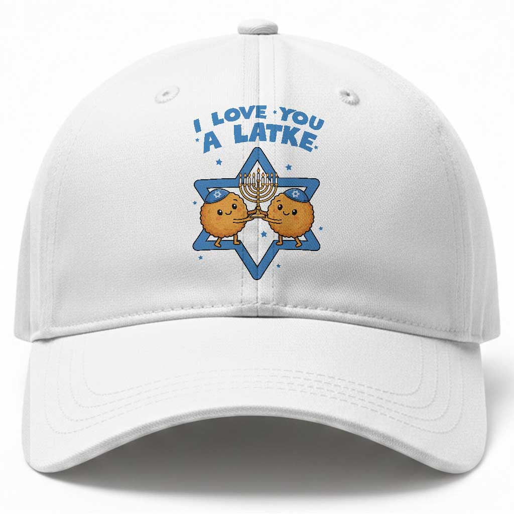 Funny Hanukkah Baseball Cap I Love You A Latke Gift