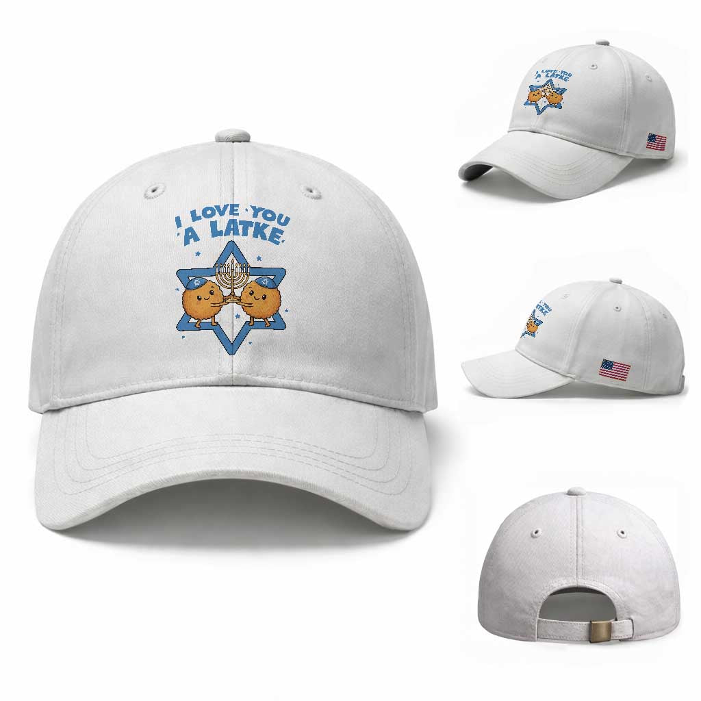 Funny Hanukkah Baseball Cap I Love You A Latke Gift