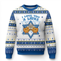 Funny Chanukkah Hanukkah Ugly Sweater I Love You A Latke Gift - Wonder Print Shop