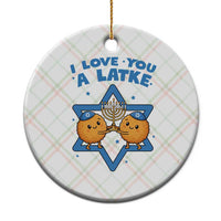 Funny Hanukkah Ceramic Ornament I Love You A Latke Gift - Wonder Print Shop