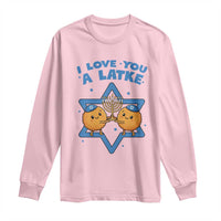 Funny Hanukkah Long Sleeve Shirt I Love You A Latke Gift - Wonder Print Shop