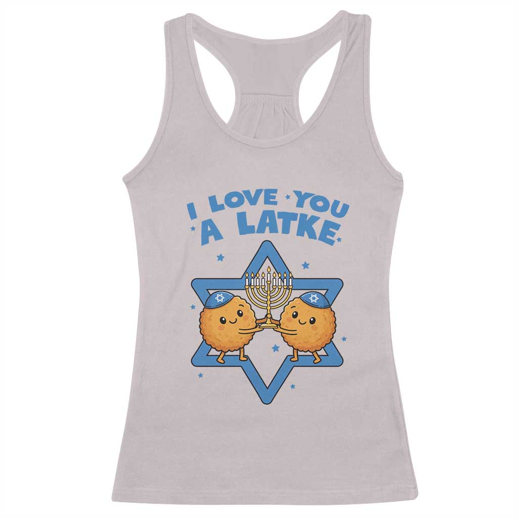 Funny Hanukkah Racerback Tank Top I Love You A Latke Gift - Wonder Print Shop
