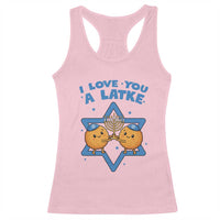 Funny Hanukkah Racerback Tank Top I Love You A Latke Gift - Wonder Print Shop