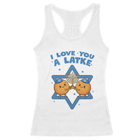 Funny Hanukkah Racerback Tank Top I Love You A Latke Gift - Wonder Print Shop