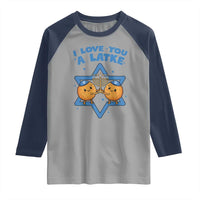 Funny Hanukkah Raglan Shirt I Love You A Latke Gift - Wonder Print Shop