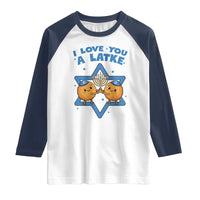 Funny Hanukkah Raglan Shirt I Love You A Latke Gift - Wonder Print Shop