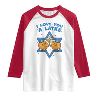 Funny Hanukkah Raglan Shirt I Love You A Latke Gift - Wonder Print Shop