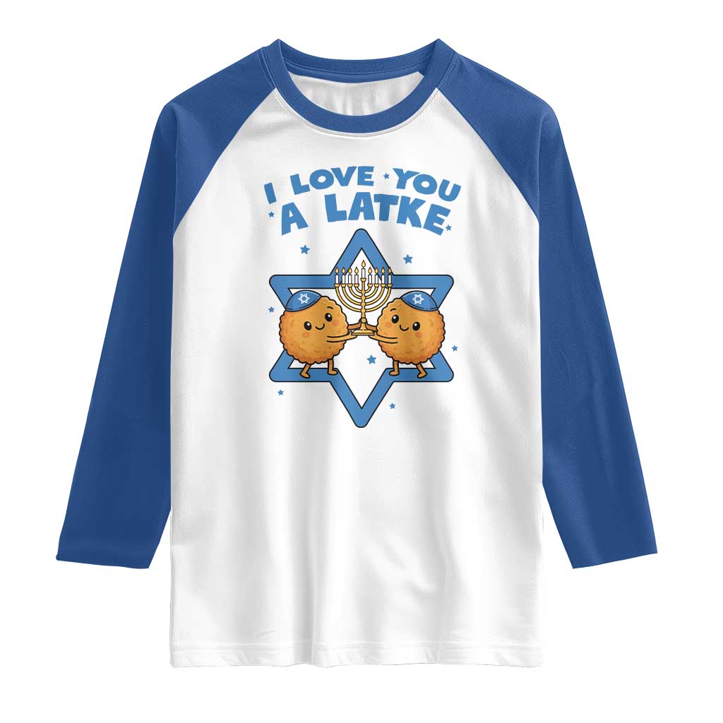 Funny Hanukkah Raglan Shirt I Love You A Latke Gift - Wonder Print Shop