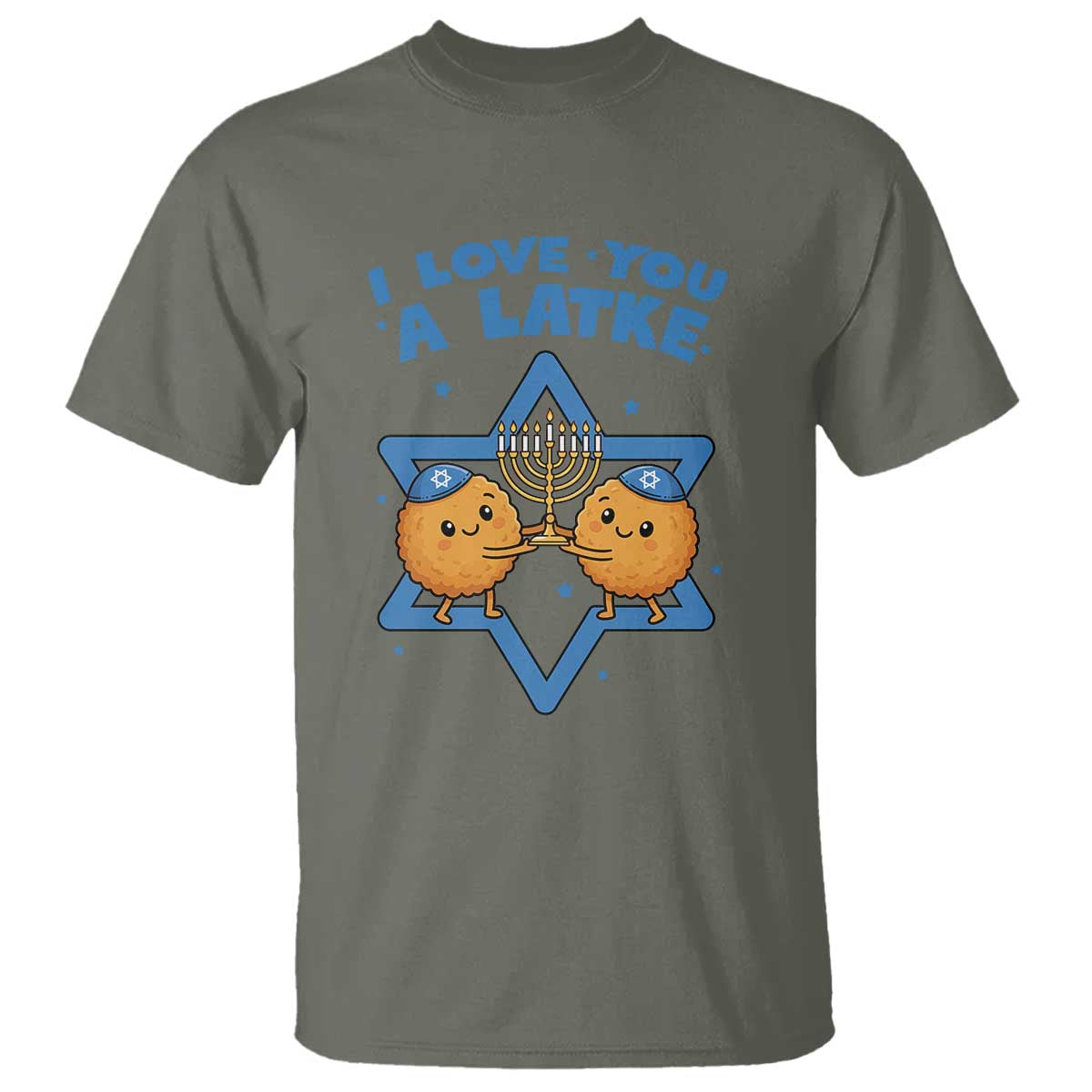 Funny Hanukkah T Shirt I Love You A Latke Gift - Wonder Print Shop