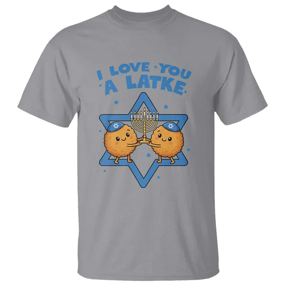 Funny Hanukkah T Shirt I Love You A Latke Gift - Wonder Print Shop