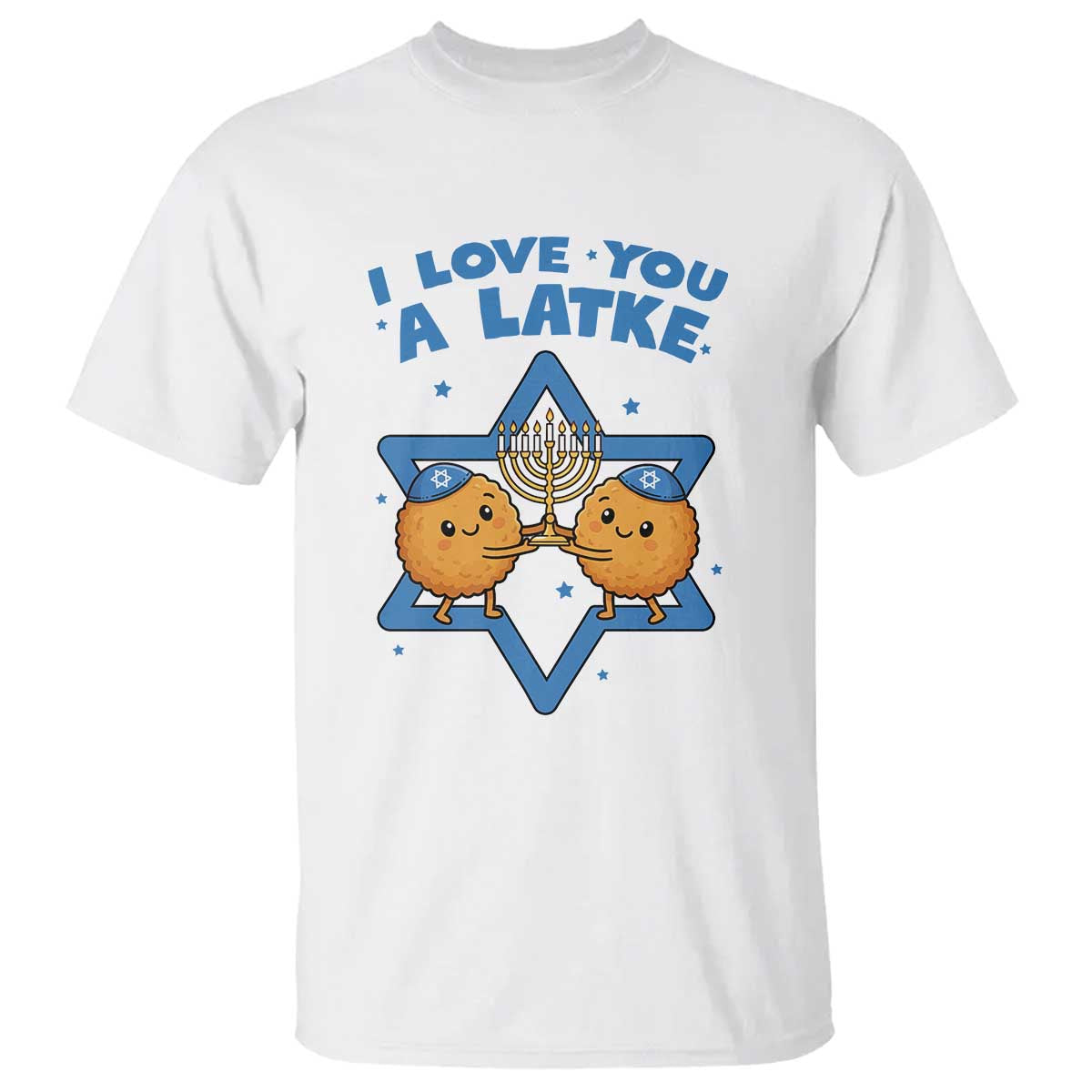 Funny Hanukkah T Shirt I Love You A Latke Gift - Wonder Print Shop