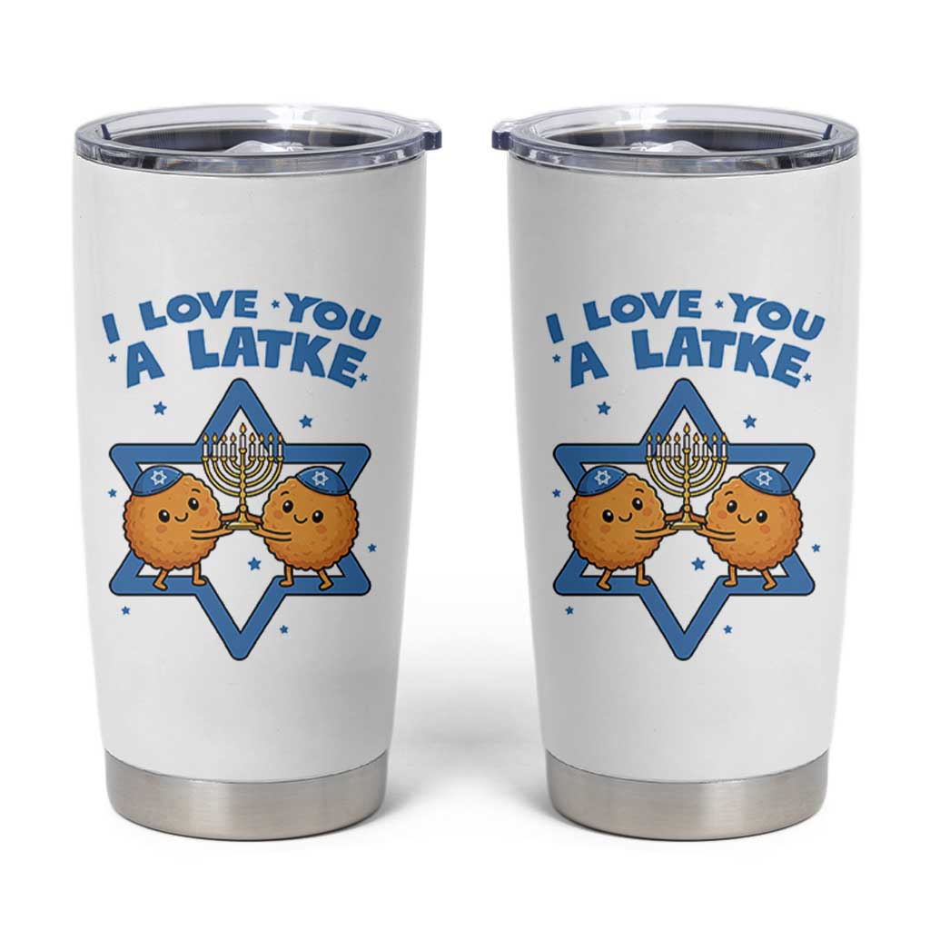 Funny Hanukkah Tumbler Cup I Love You A Latke Gift - Wonder Print Shop