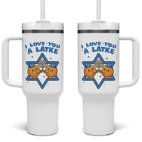 Funny Hanukkah Tumbler With Handle I Love You A Latke Gift - Wonder Print Shop