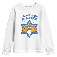 Funny Hanukkah Youth Sweatshirt I Love You A Latke Gift - Wonder Print Shop