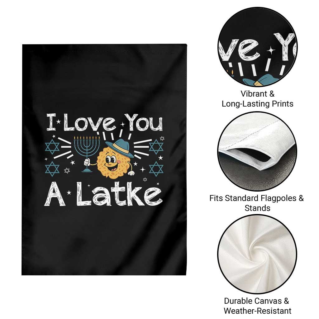 I Love You A Latke Garden Flag Funny Hanukkah Gift For Latke Lover - Wonder Print Shop