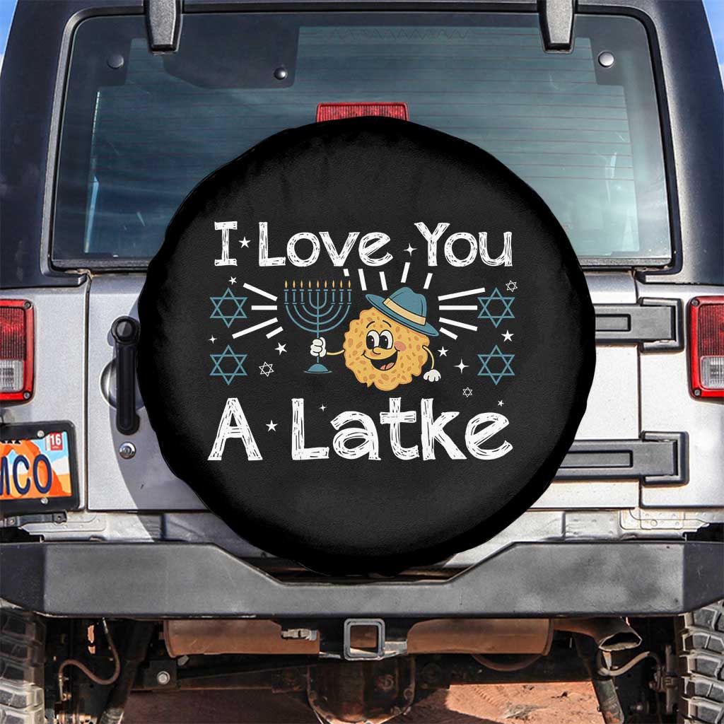 I Love You A Latke Spare Tire Cover Funny Hanukkah Gift For Latke Lover - Wonder Print Shop