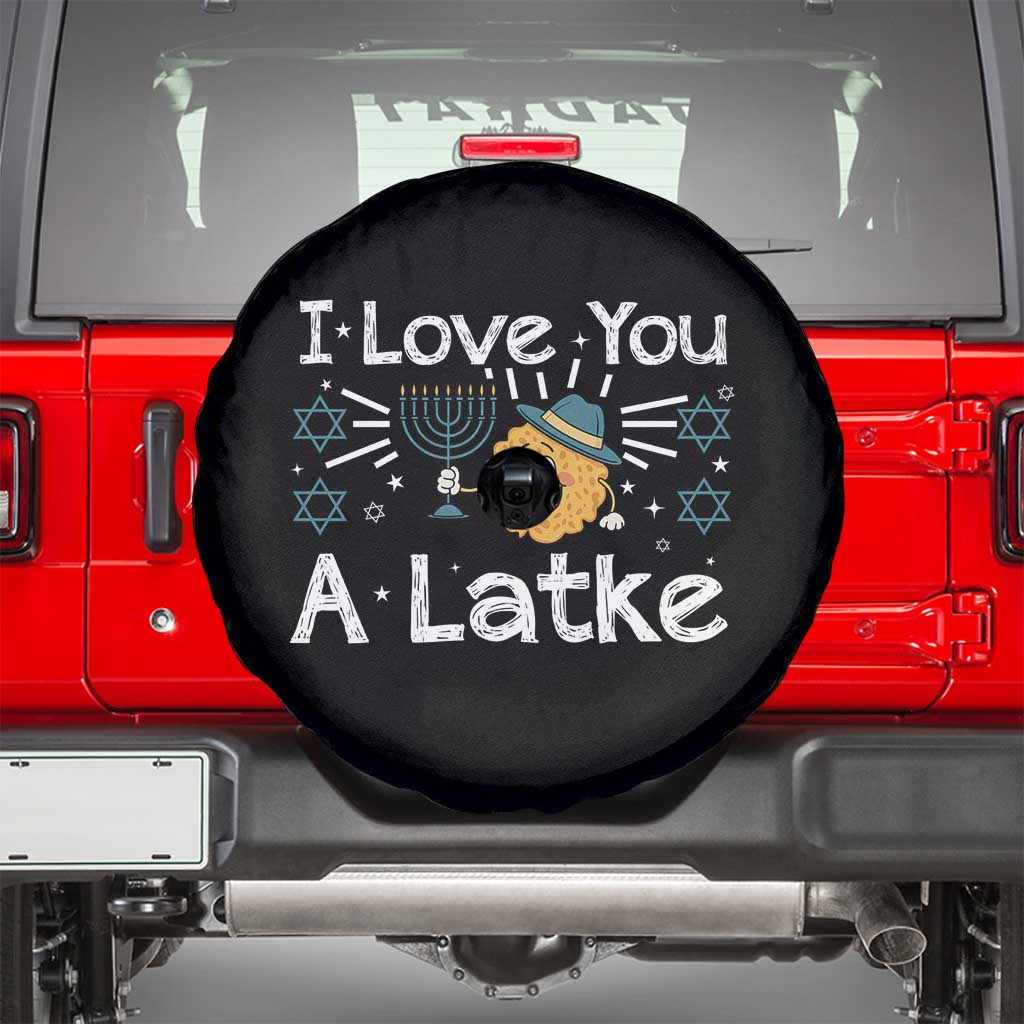 I Love You A Latke Spare Tire Cover Funny Hanukkah Gift For Latke Lover - Wonder Print Shop