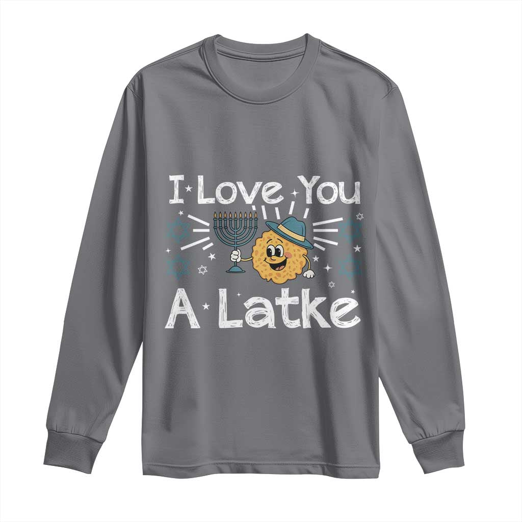 I Love You A Latke Long Sleeve Shirt Funny Hanukkah Gift For Latke Lover - Wonder Print Shop