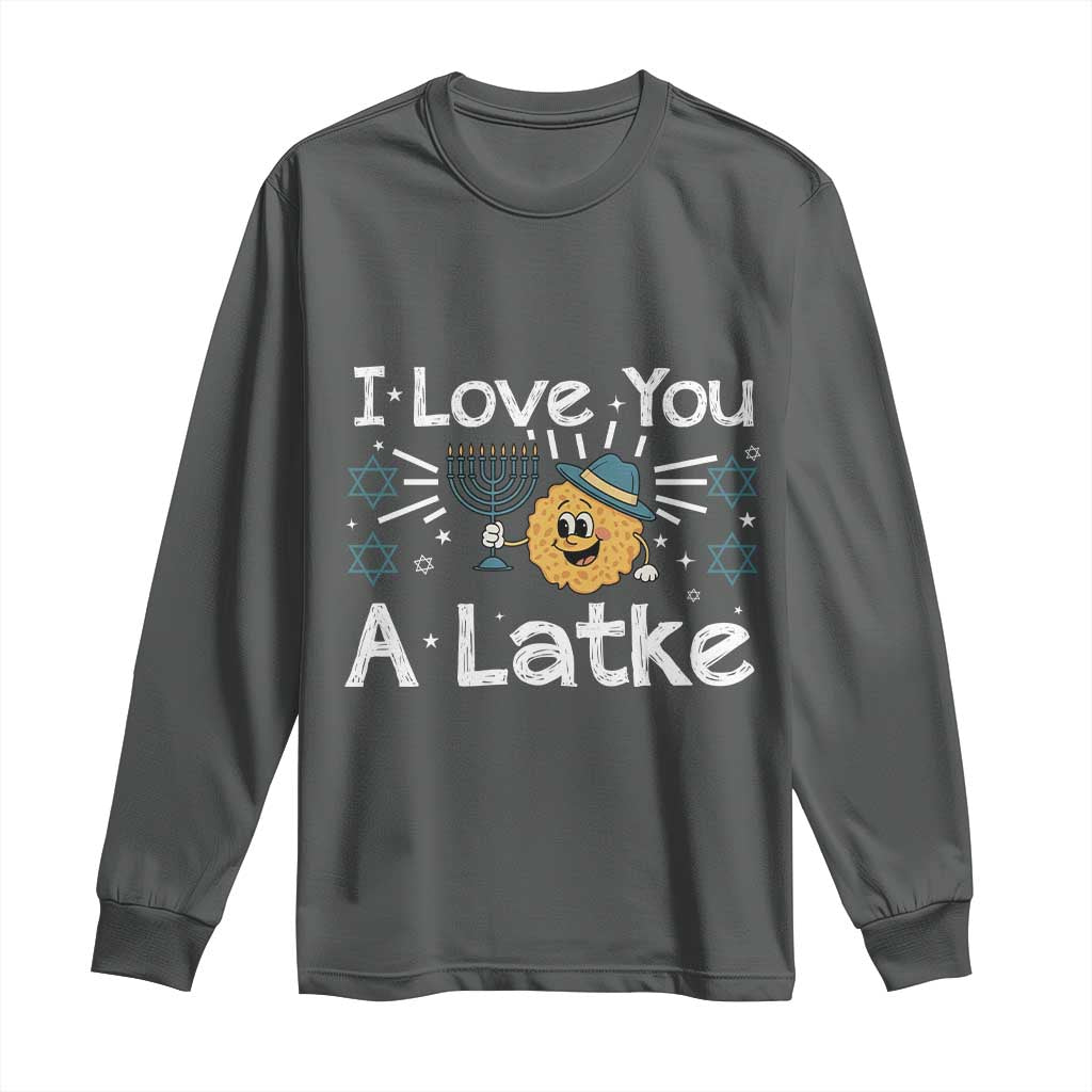 I Love You A Latke Long Sleeve Shirt Funny Hanukkah Gift For Latke Lover - Wonder Print Shop