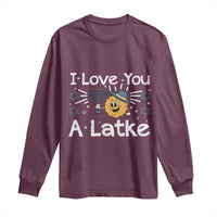 I Love You A Latke Long Sleeve Shirt Funny Hanukkah Gift For Latke Lover - Wonder Print Shop