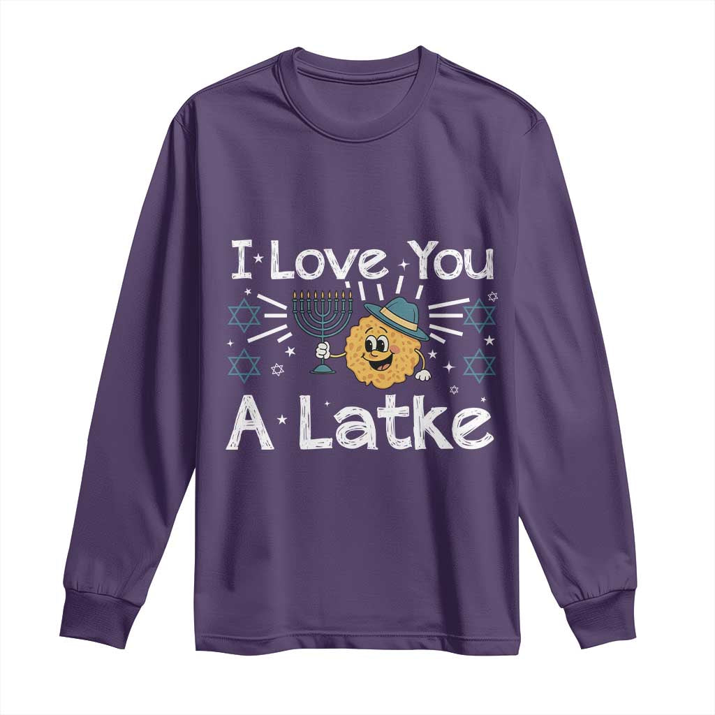 I Love You A Latke Long Sleeve Shirt Funny Hanukkah Gift For Latke Lover - Wonder Print Shop