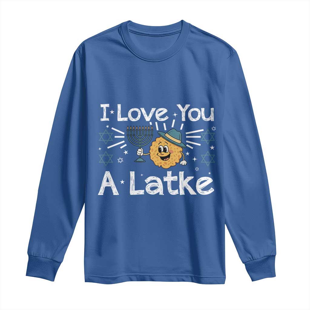 I Love You A Latke Long Sleeve Shirt Funny Hanukkah Gift For Latke Lover - Wonder Print Shop