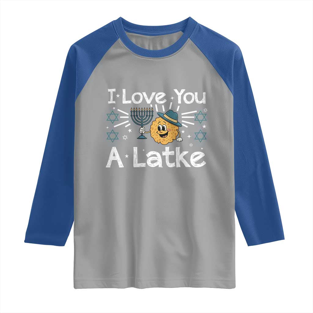 I Love You A Latke Raglan Shirt Funny Hanukkah Gift For Latke Lover - Wonder Print Shop