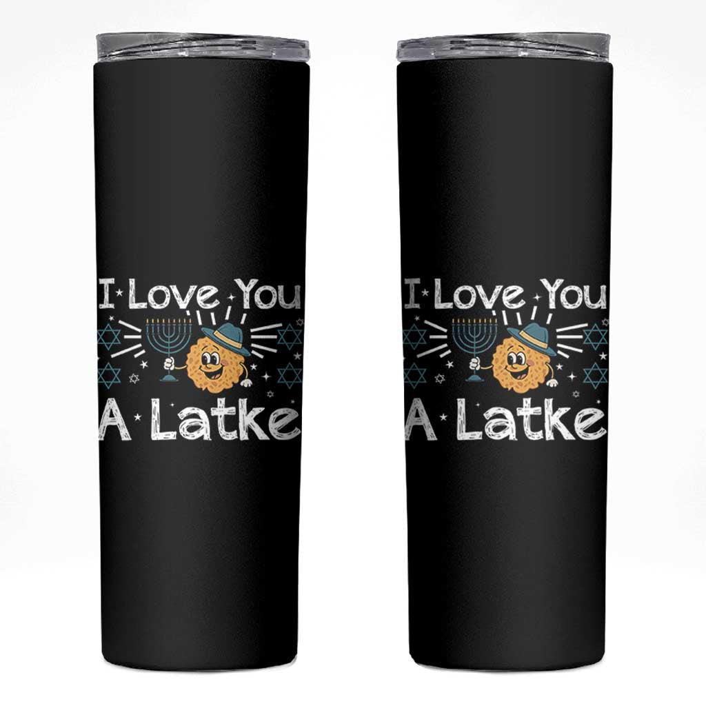 I Love You A Latke Skinny Tumbler Funny Hanukkah Gift For Latke Lover - Wonder Print Shop